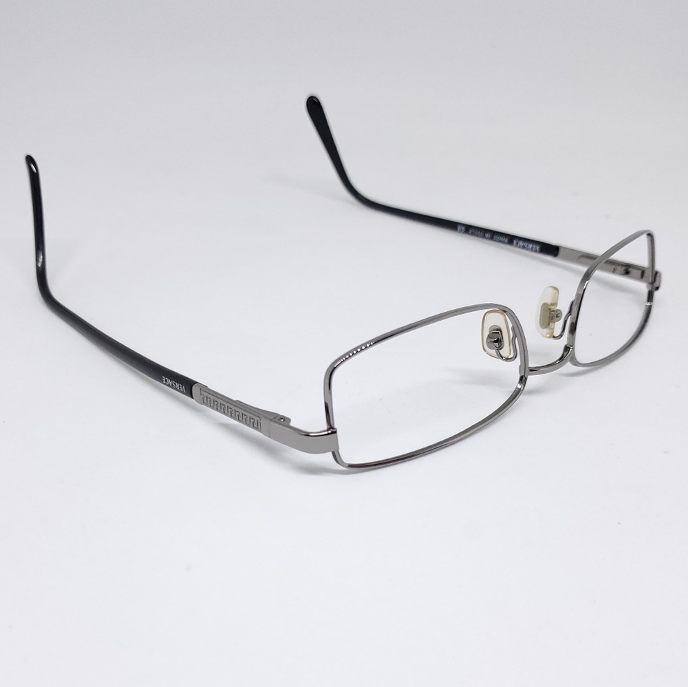 Versace Gunmetal Rectangular Eyeglass Frames - image 3